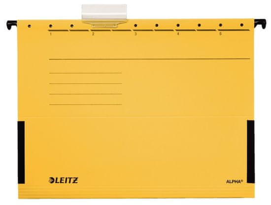 Leitz Závěsné desky ALPHA s bočnicemi žluté