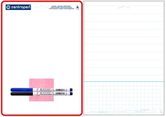 Centropen Tabulka 7769 A4 školní linky a čtverečky + 2 značkovače