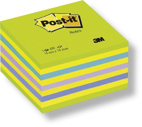 Post-It Blok samolepicí 76 x 76 mm zelený neon