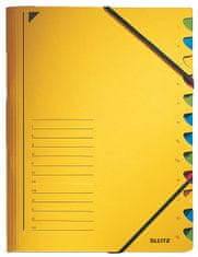 Leitz Třídící desky s gumičkou A4, 12 listů, žluté