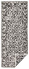 NORTHRUGS Kusový koberec Twin-Wendeteppiche 103113 schwarz creme – na ven i na doma 80x250