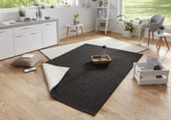 NORTHRUGS Kusový koberec Twin-Wendeteppiche 103096 schwarz creme – na ven i na doma 80x150