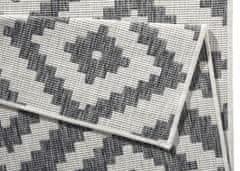 NORTHRUGS Kusový koberec Twin-Wendeteppiche 103132 grau creme – na ven i na doma 80x150