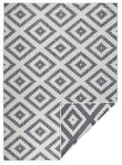 NORTHRUGS Kusový koberec Twin-Wendeteppiche 103132 grau creme – na ven i na doma 120x170