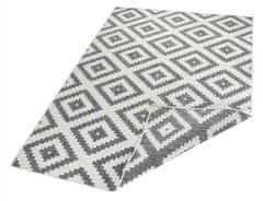 NORTHRUGS Kusový koberec Twin-Wendeteppiche 103132 grau creme – na ven i na doma 80x250