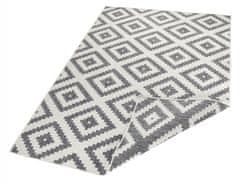 NORTHRUGS Kusový koberec Twin-Wendeteppiche 103132 grau creme – na ven i na doma 120x170