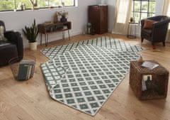 NORTHRUGS Kusový koberec Twin-Wendeteppiche 103125 grün creme – na ven i na doma 80x350