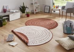 NORTHRUGS Kusový koberec Twin-Wendeteppiche 103110 terra creme kruh – na ven i na doma 140x140 (průměr) kruh