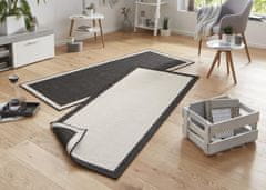 NORTHRUGS Kusový koberec Twin-Wendeteppiche 103105 creme schwarz – na ven i na doma 80x150