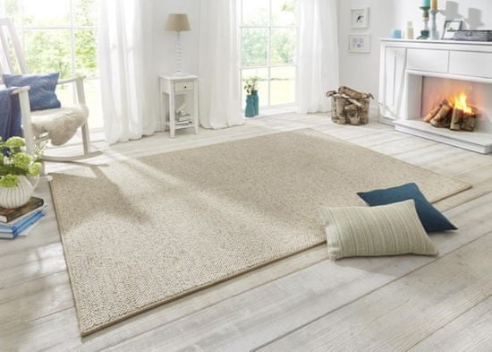 BT Carpet Ložnicová sada Wolly 102843 Creme (Rozměry koberců 2 díly: 67x140, 67x250)