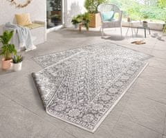 NORTHRUGS Kusový koberec Twin-Wendeteppiche 103116 grau creme – na ven i na doma 80x150