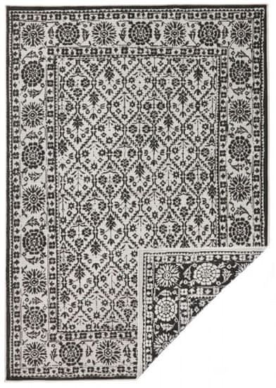 NORTHRUGS Kusový koberec Twin-Wendeteppiche 103113 schwarz creme – na ven i na doma