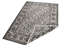 NORTHRUGS Kusový koberec Twin-Wendeteppiche 103113 schwarz creme – na ven i na doma 80x350