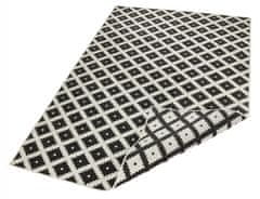 NORTHRUGS Kusový koberec Twin-Wendeteppiche 103124 schwarz creme – na ven i na doma 80x150