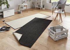 NORTHRUGS Kusový koberec Twin-Wendeteppiche 103096 schwarz creme – na ven i na doma 80x250