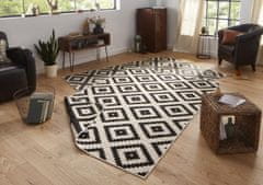 NORTHRUGS Kusový koberec Twin-Wendeteppiche 103129 schwarz creme – na ven i na doma 80x150