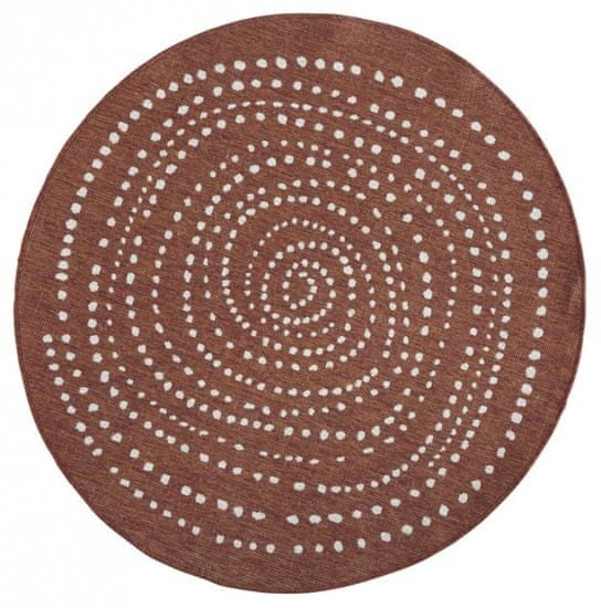 NORTHRUGS Kusový koberec Twin-Wendeteppiche 103110 terra creme kruh – na ven i na doma