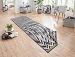 NORTHRUGS Kusový koberec Twin Supreme 103433 Palma black creme – na ven i na doma 80x250