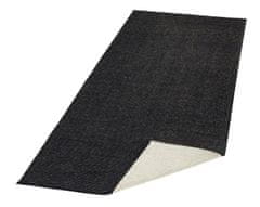 NORTHRUGS Kusový koberec Twin-Wendeteppiche 103096 schwarz creme – na ven i na doma 80x250