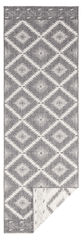 NORTHRUGS Kusový koberec Twin Supreme 103428 Malibu grey creme – na ven i na doma 80x150