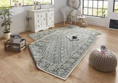 NORTHRUGS Kusový koberec Twin-Wendeteppiche 103115 grün creme – na ven i na doma 80x150