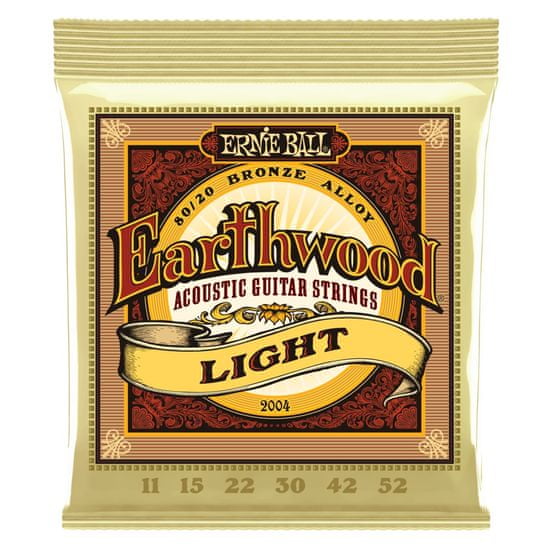 Ernie Ball 2004 Earthwood Light .011 - .052 Acoustic 80/20 Bronze - struny na akustickou kytaru - 1ks