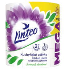 LINTEO Kuchyňské utěrky LINTEO MEGA - 2-vrstvé - bílé - 1 role