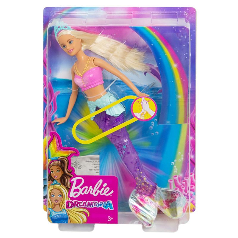 Mattel Barbie Svítící mořská panna s pohyblivým ocasem - běloška