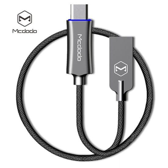 Mcdodo Knight Type-C datový kabel s inteligentním vypnutím napájení, 1,5 m, šedá, CA-2885