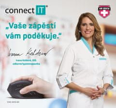 Connect IT FOR HEALTH ergonomická vertikální myš, bezdrátová (CMO-2510-BK)