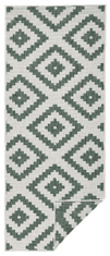 NORTHRUGS Kusový koberec Twin-Wendeteppiche 103131 grün creme – na ven i na doma 80x250