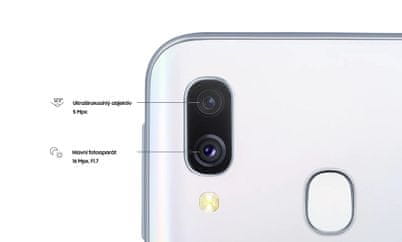 Samsung Galaxy A40, duální fotoaparát, ultraširokoúhlý objektiv