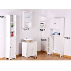 KONDELA Koupelnová skříňka pod umyvadlo Atene Typ 3 - bílá