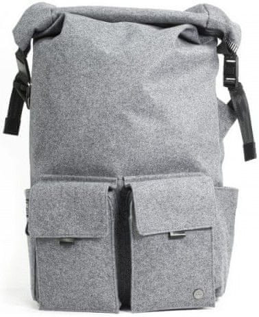 PKG Concord Laptop Backpack 15” PKG-CONCORD-WOOL, šedá vlna