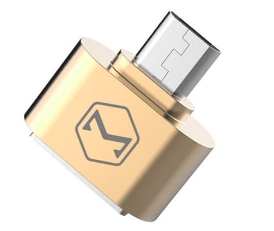 Mcdodo Redukce z USB 2.0 A/F na microUSB (18x18x9 mm), zlatá, OT-0972