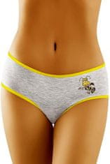Wolbar Dámské kalhotky Funny 2503 - včela + Ponožky Gatta Calzino Strech, šedá, XS