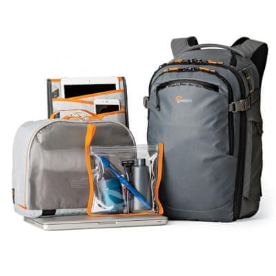 fotobatoh Lowepro HighLine 300 AW Grey E61PLW36969 E61PLW37161 polstrovaná hlavní komora přepážky batoh na foťák vyjímatelná kapsa