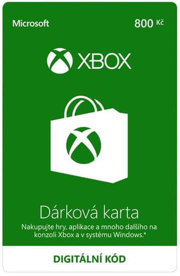 Microsoft Xbox - Dárková karta 800 Kč (K6W-01253) - elektronicky