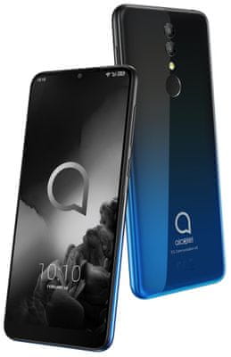 Alcatel 3, duální fotoaparát, velký displej, NFC, velká výdrž baterie, gradientní design