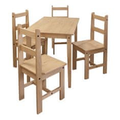 IDEA nábytek Stůl + 4 židle CORONA 2 vosk 161611