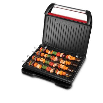 George Foreman 25030-56 Steel Compact Grill Red