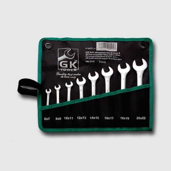 GK TOOLS Sada plochých klíčů 6 - 17 mm, 6 dílů, obal (GK16020/P)