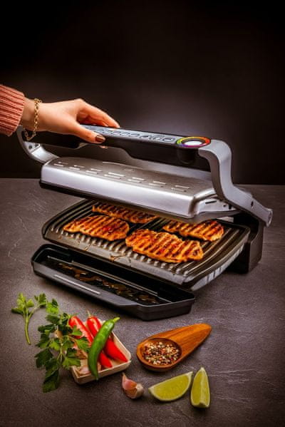 TEFAL GC722834 Optigrill+ XL Black samodejni senzor za žar