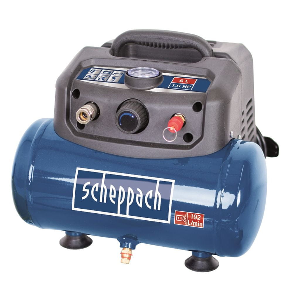 Scheppach HC 06 - bezolejový kompresor 6l - zánovní