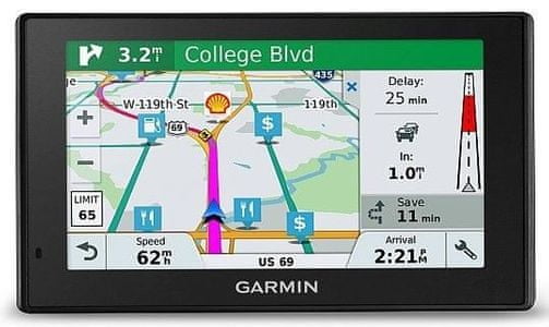 Automobilová GPS navigace Garmin DriveSmart 51T-D Lifetime Europe20, mapa 20 zemí Evropy, doživotní aktualizace, digitální příjem dopravních informací