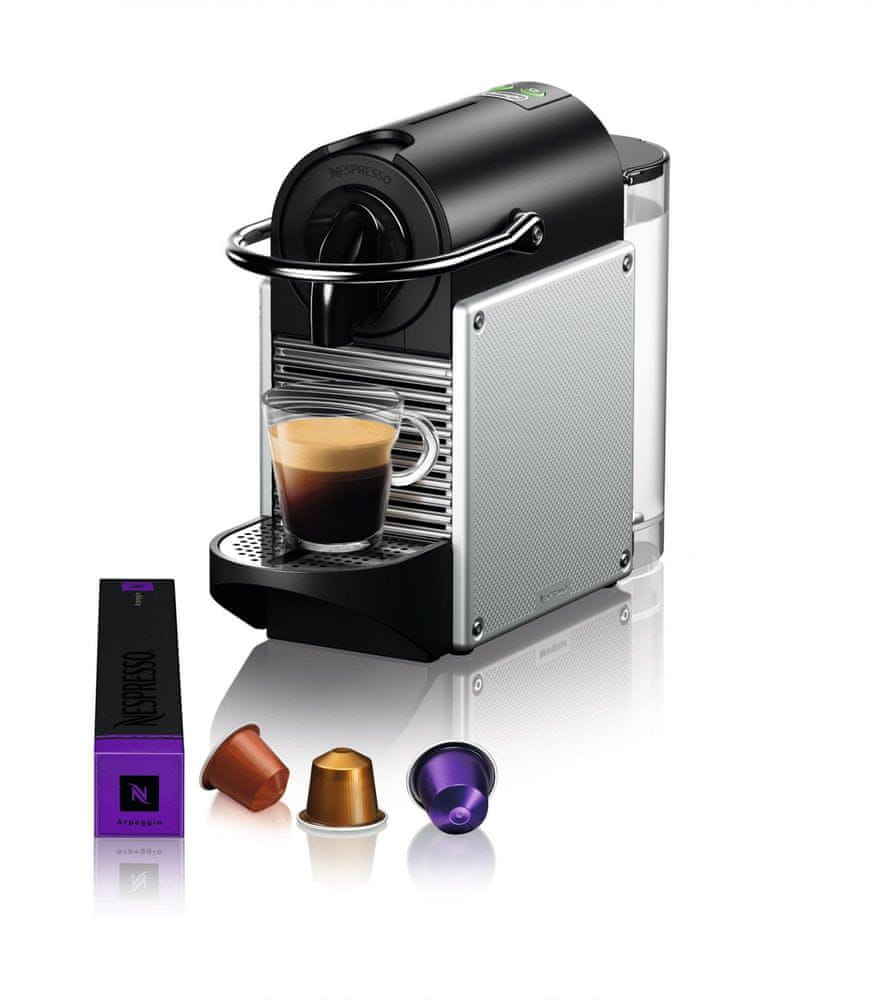 Nespresso kávovar na kapsle De'Longhi Pixie Stříbrný EN124.S