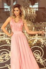 Numoco Dámské společenské šaty Lea pastelová růžová L