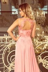 Numoco Dámské společenské šaty Lea pastelová růžová L
