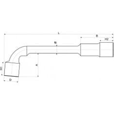 YATO Klíč nástrčný 23 mm typ "L"