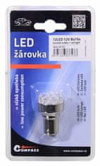 Compass Žárovka 12LED 12V Ba15s červená